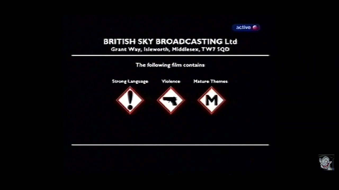 Sky Movies BBFC Slide Cert 15 (Strong Language, Violence, Mature Themes)