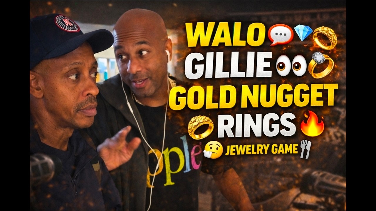 Walo Schools Gillie Da Kid on Gold Nugget Rings 💎🔥