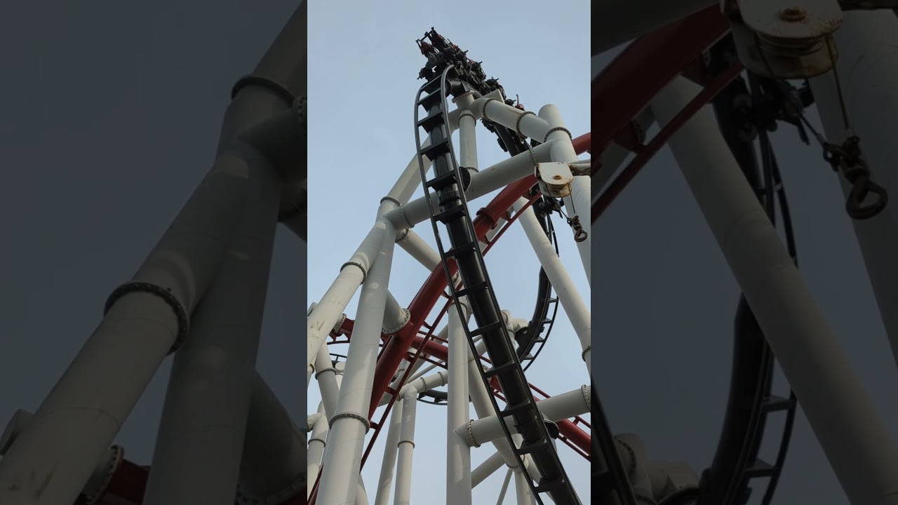 Looping through Universal Studios Singapore's Cylon Roller Coaster