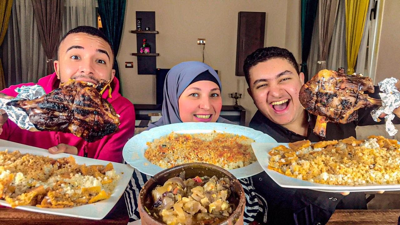تحدى موزه بالفته 🥘🍖🥩وطاجن كوارع 🍲 بالفته تحدى ثلاثى قوى جداااا والعقاب غرقان