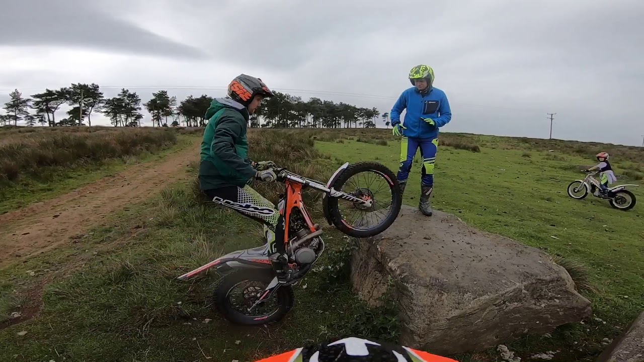 Trials practice fun day with kids ruff Holden farm Silsden 2019 uk vertigo beta gasgas scorpa sherco