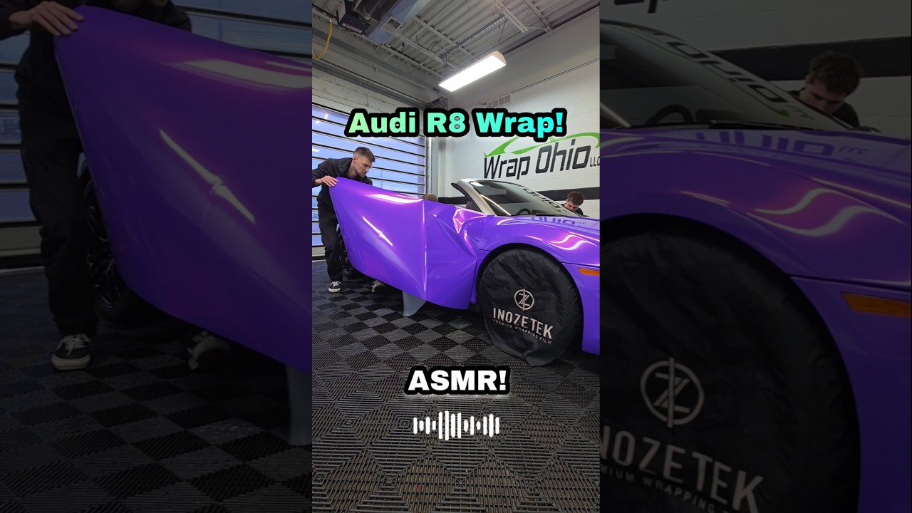 Wrapping this Audi R8 in Super Gloss Royalty Purple 👑 💜 