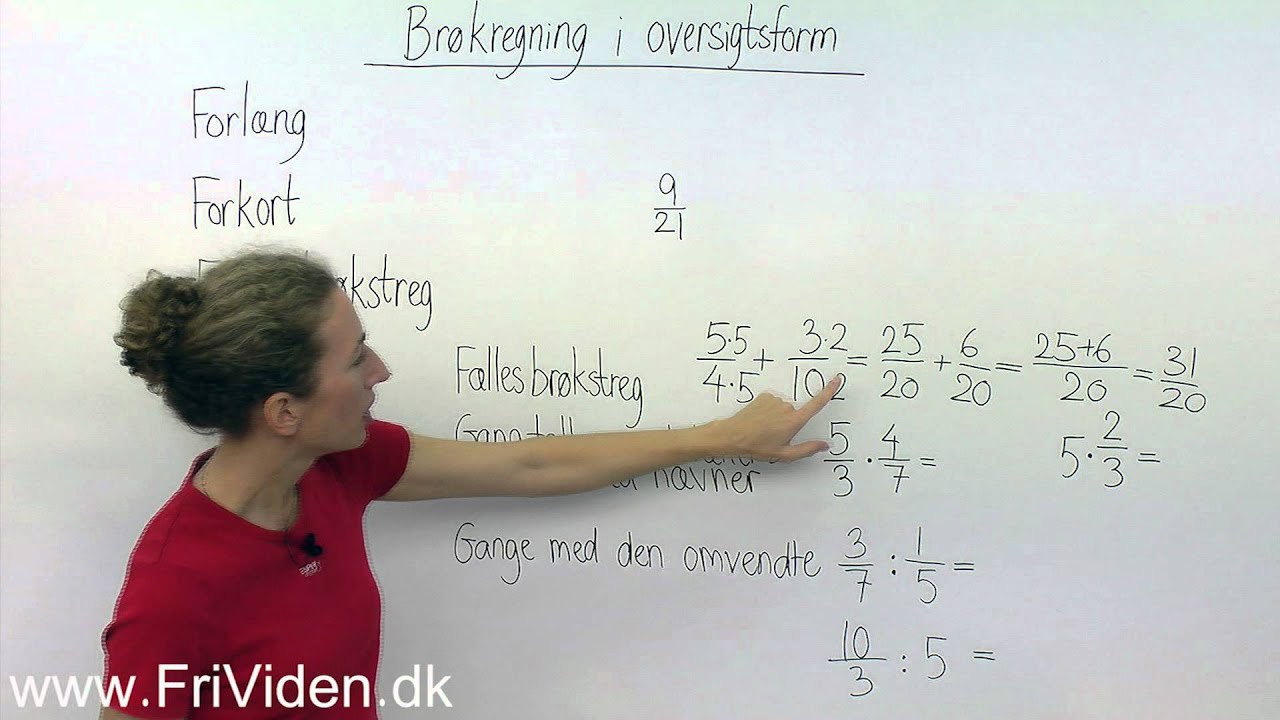 Brøkregning oversigtsform