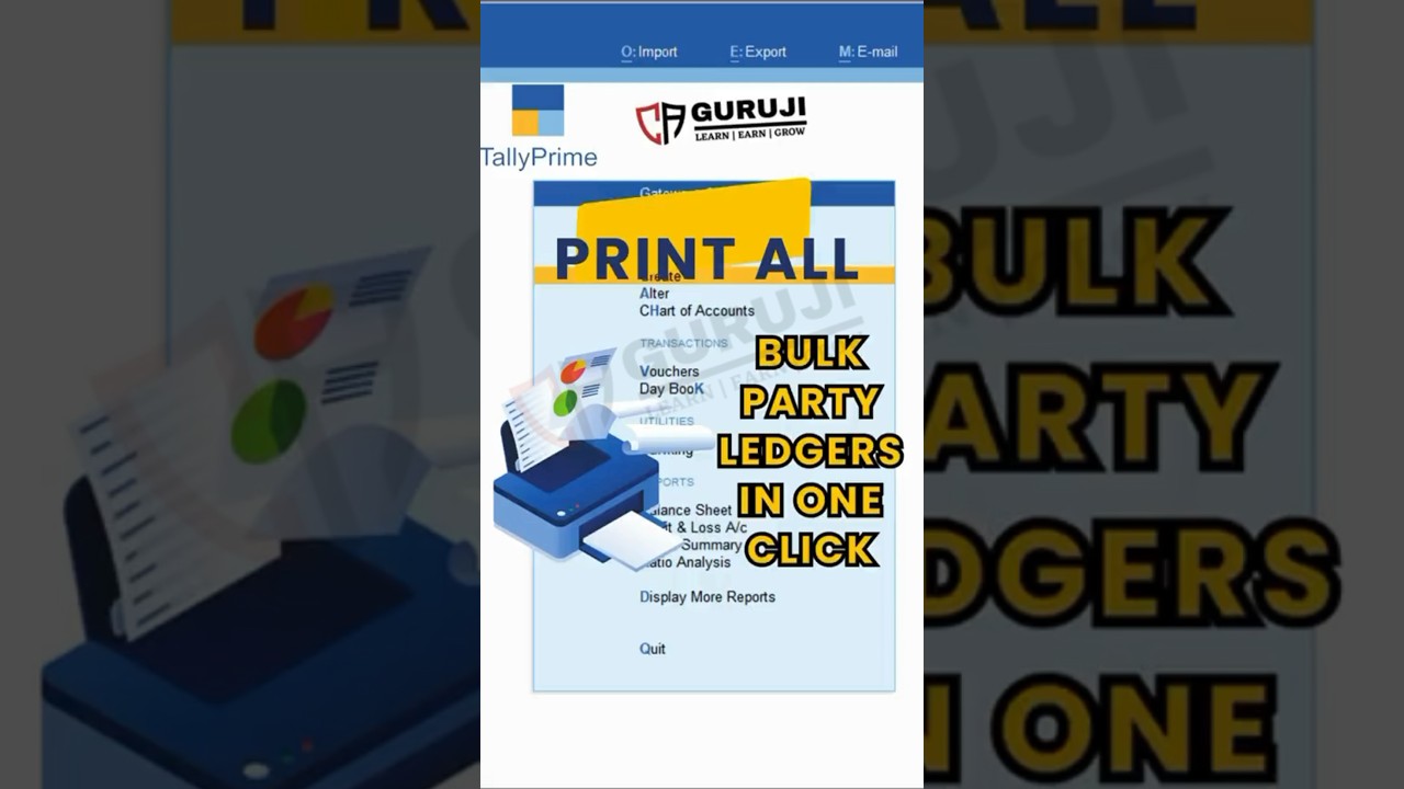 This Hidden Trick Prints ALL Ledgers in Tally Prime #shorts