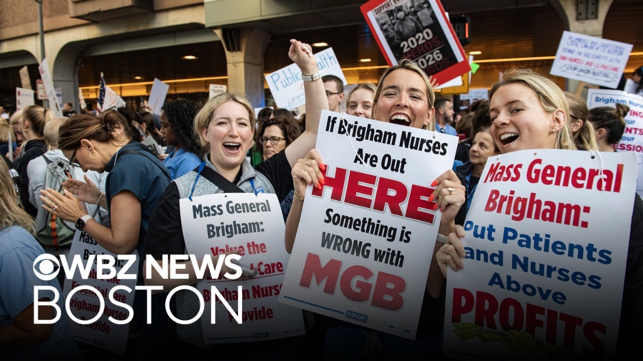 Thousands of nurses at Brigham and Women's Hospital in Boston go on strike