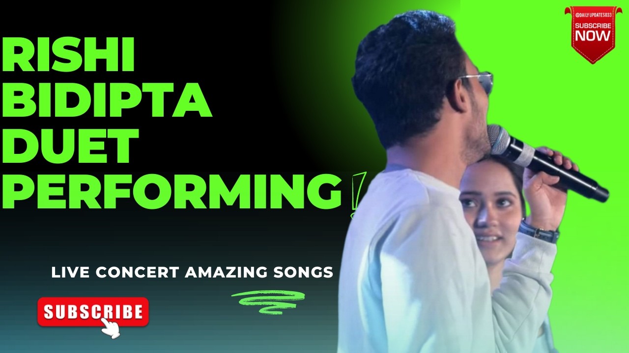 Rishi Bidipta duet performing | live performance in concert #rishisingh #indianidol13 #birthdayparty