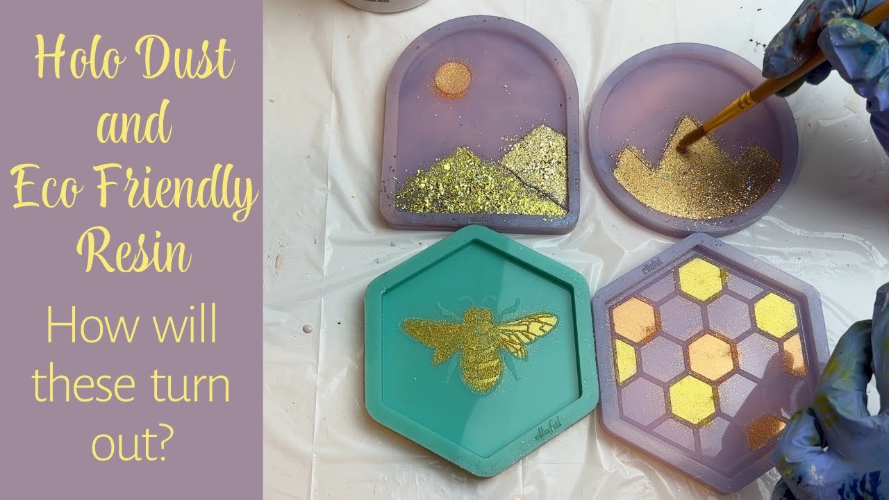 Shiny Holo Dust with Matte Eco Friendly Resin Experiment