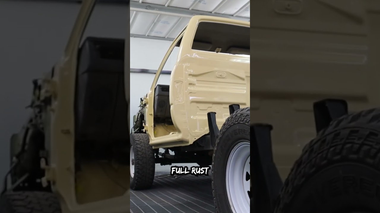 I SPENT 9 MONTHS RESTORING THIS 30 YEAR OLD TOYOTA 🔥🙌 #shorts #restoration #4wdbuild #hilux