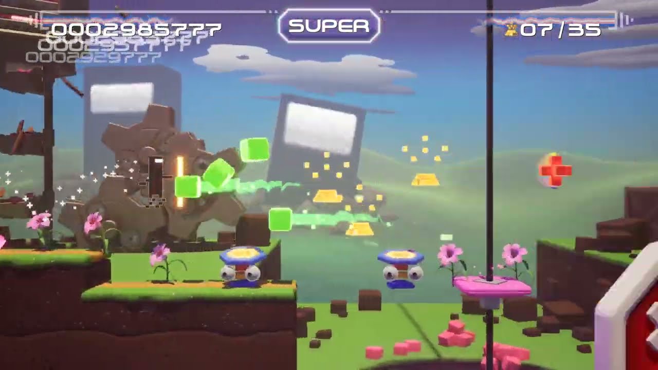 Catwish's BIT.TRIP Rerunner levels | "Piranha Plants On Parade" from Mario Wonder (Medium Density)