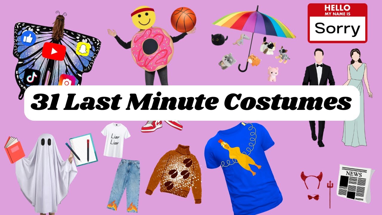 LAST MINUTE COSTUMES ~ 31 EASY, Witty & PUNNY Halloween Costume Ideas