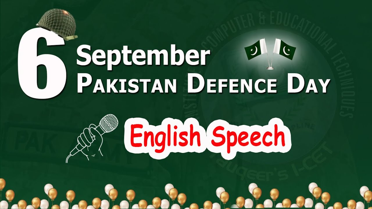 6 September Pakistan Defence Day English Speech | Yome Difa 1965 best Poetry 