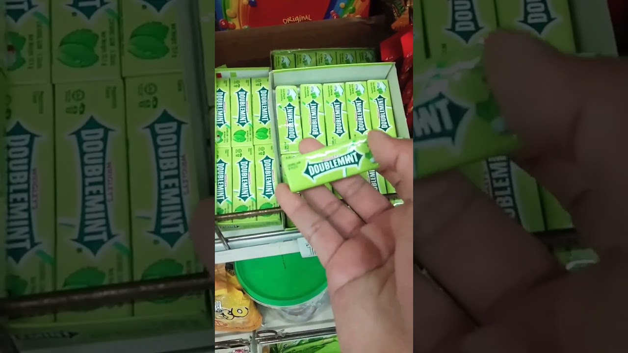 Lots of DOUBLE MINT chewing gum #shorts #satisfying #doublemint #gum #viral #trending #asmr