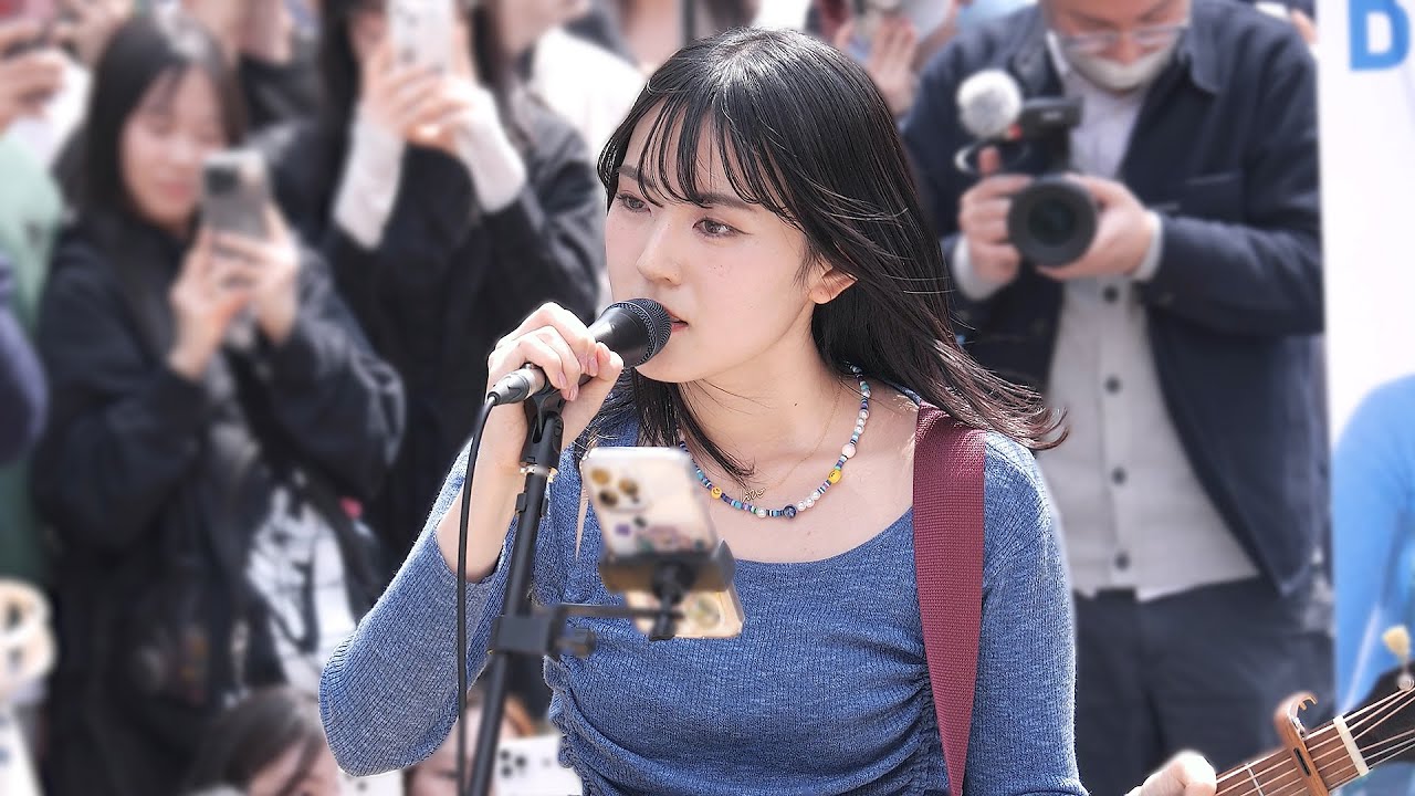 한글] 토미오카 아이 Ai Tomioka 'Ai need your love' 편집 직캠: 한국 마지막 버스킹: 240406 홍대 축제거리: Korea busking 파란나시 冨岡愛
