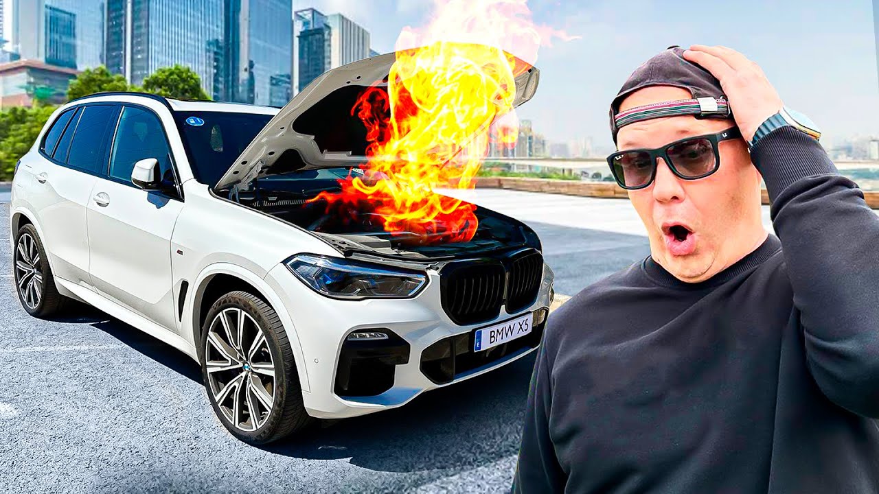 BMW X5 сломалась Дима на тракторе спешит на помощь