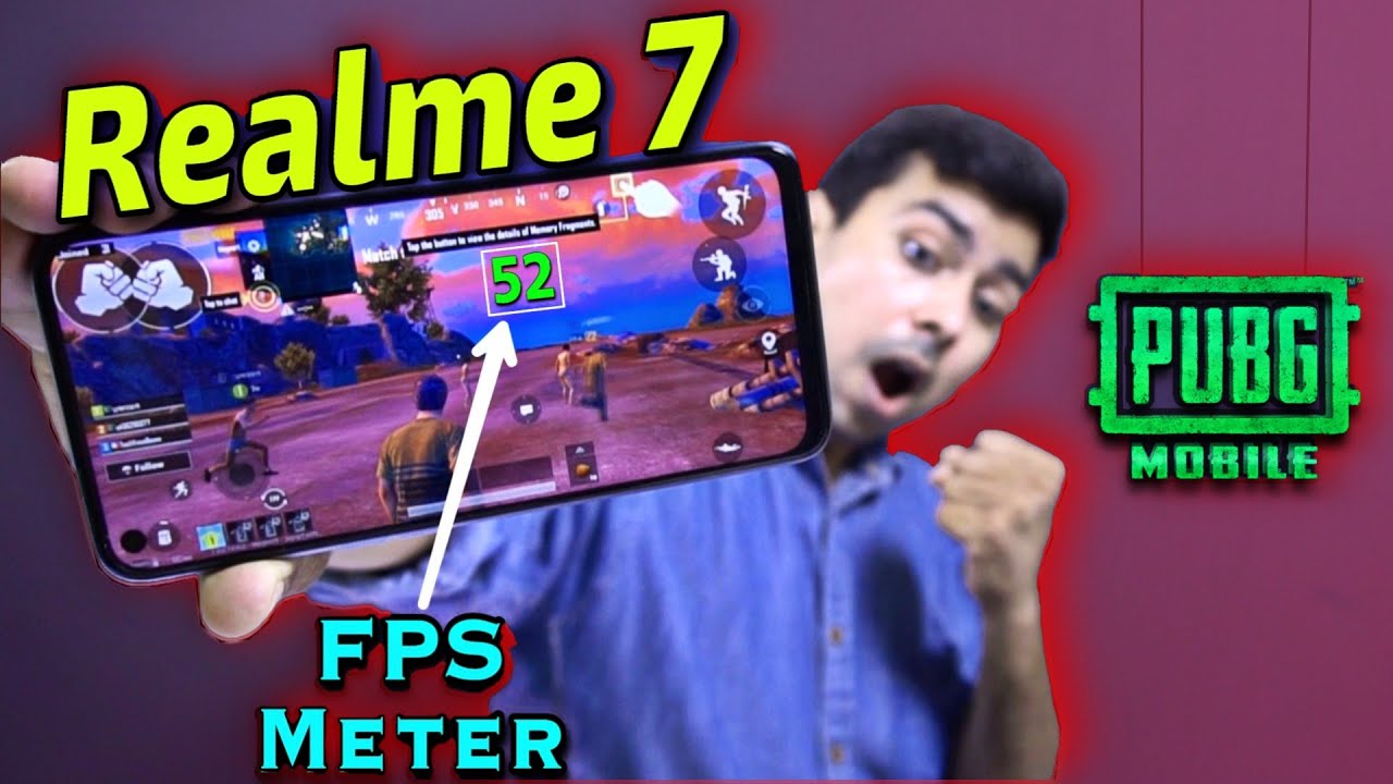 Realme 7 PUBG Test with FPS METER & GFX Tool