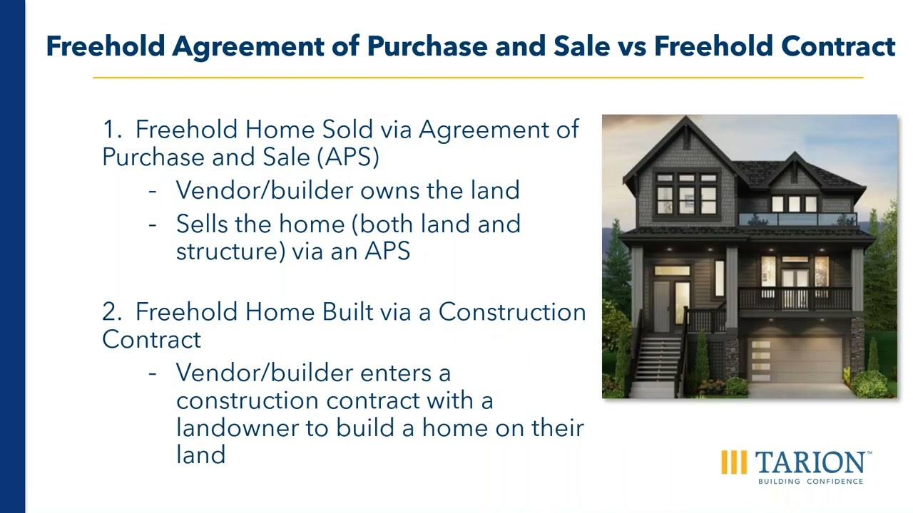Tarion Application Process for Freehold & Contract Homes (RB 10FH & 10CH)