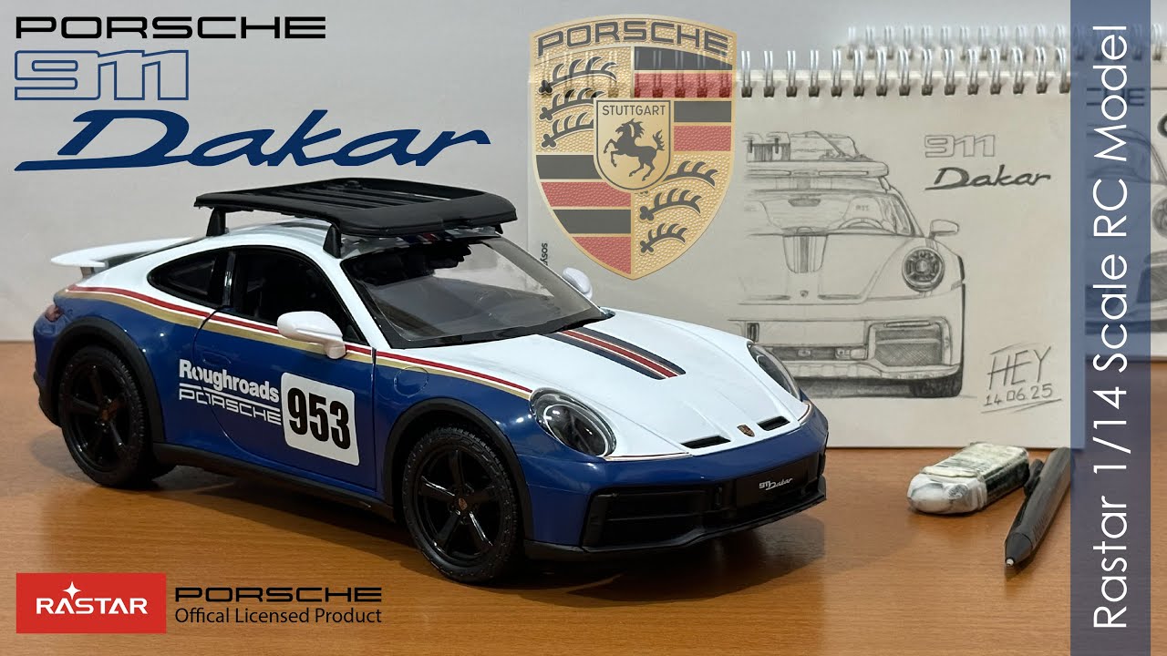 Rastar Porsche 911 Dakar 1/14 Scale RC Model, 1 of Lastest Rastar's Models, Unboxing, Test Drive
