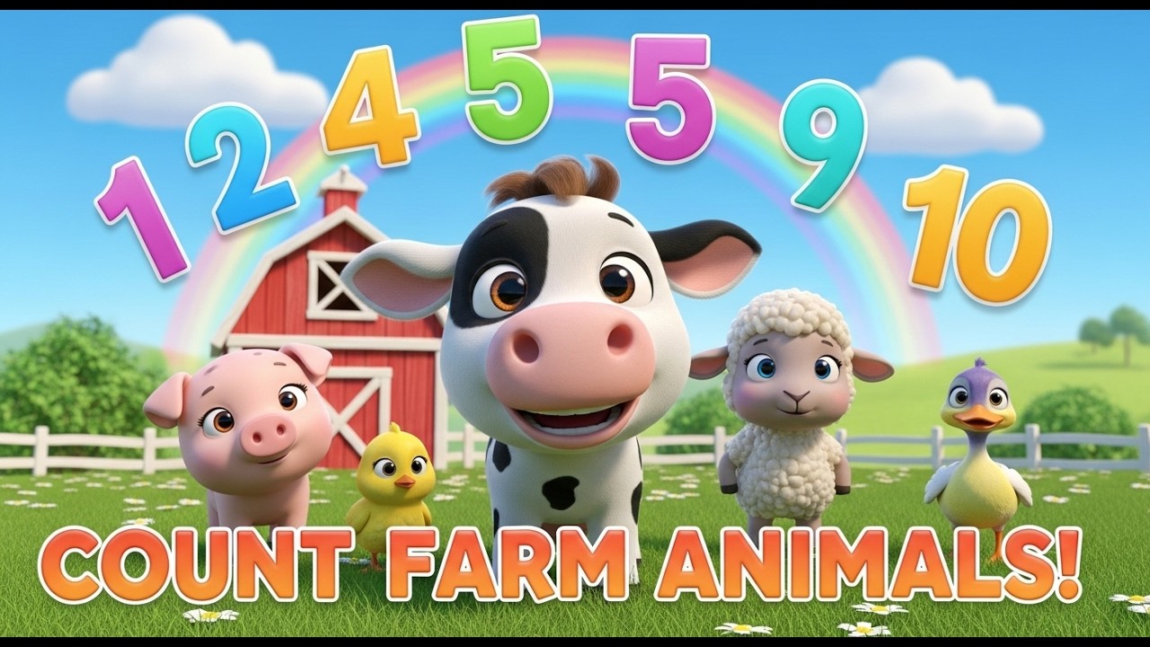 🐄 Counting Farm Animals Song 🐑