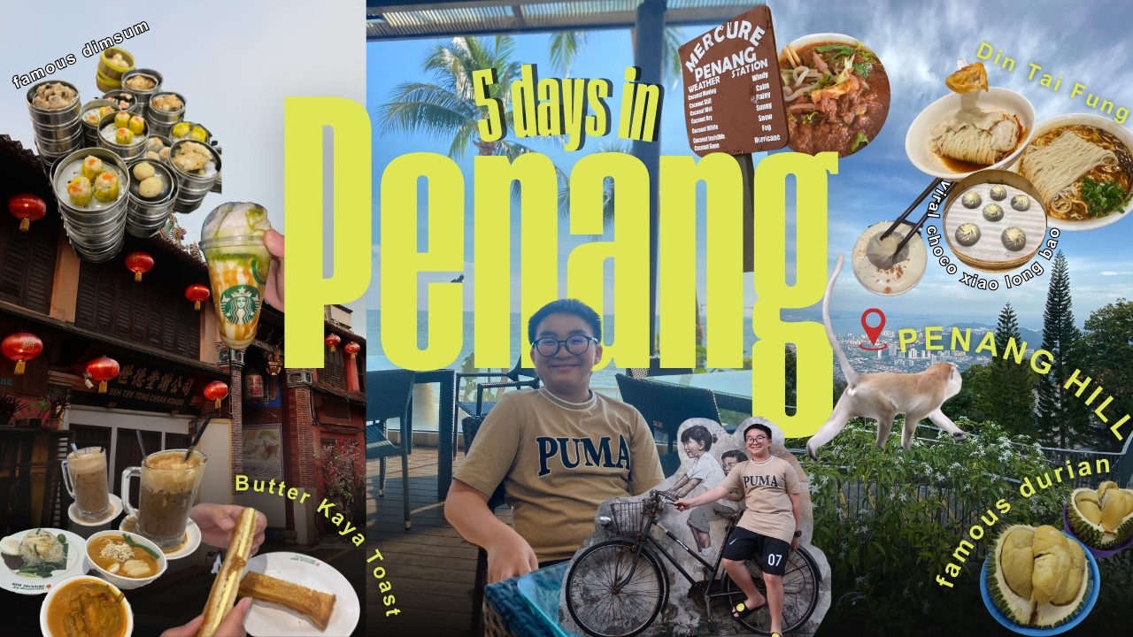 5 DAYS IN PENANG 🏝️( viral chocolate xiao long bao, Mercure hotel, Penang hill, Georgetown, durian)