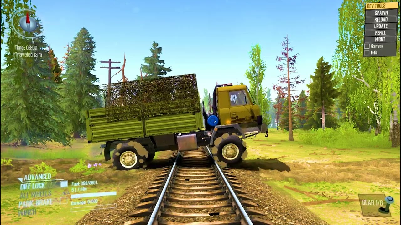 Trucks vs Train Tracks #beamngdrive #mudrunner #ets2