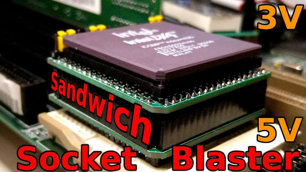 486 Sandwich Socket Blaster: Redesigned Interposer for 3V CPUs on 5V motherboards