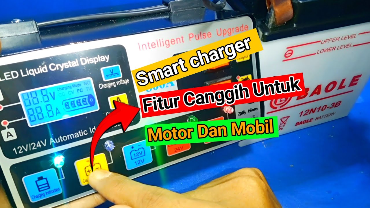 Sangat Mantap Smart Charger Aki 12v Intelligent Pulse Upgrade Fiture Lengkap Harga Murah