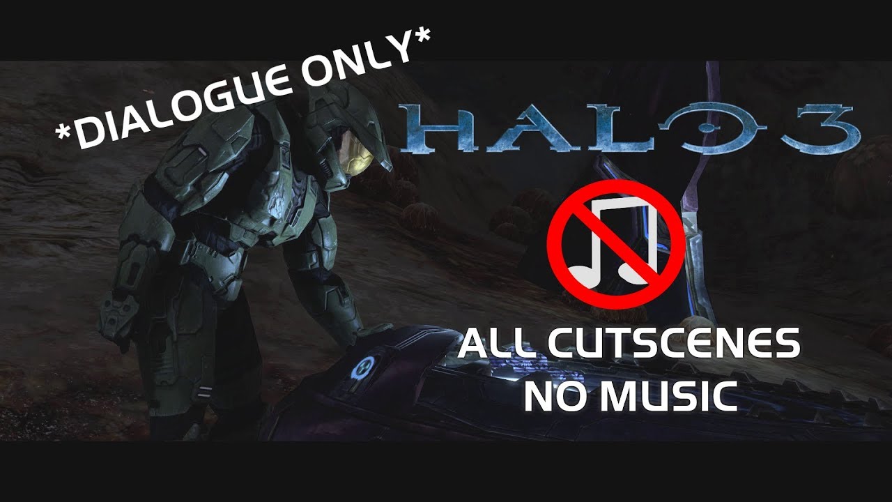 Halo 3 - All Cutscenes With NO Music (Dialogue Only)