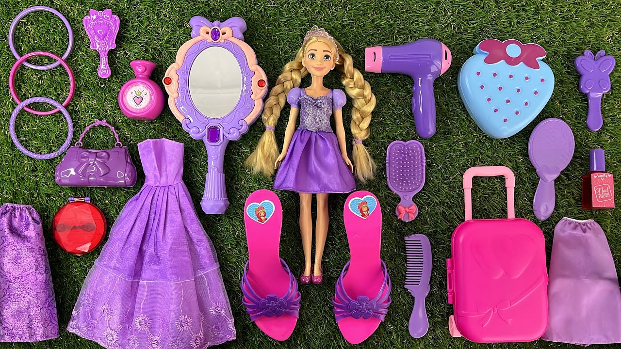 Disney Princess Doll Makeover - DIY Miniature Ideas For Barbie ~ Wig, Dress, Faceup, andMore!