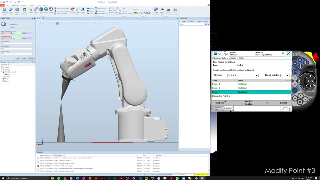ABB RobotStudio Tool Definition with TCP & Z