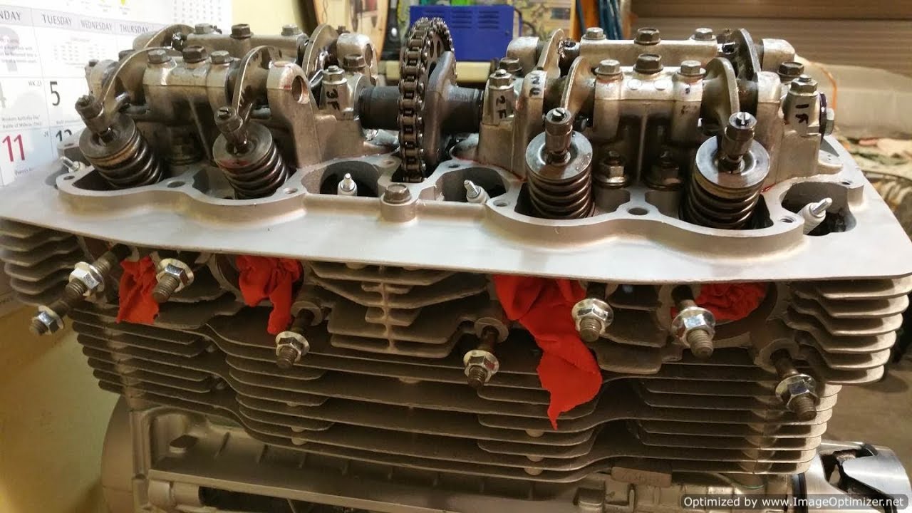 CB750 Restoration Part16 - Fitting and Setting Up the Head and Overhead Gear