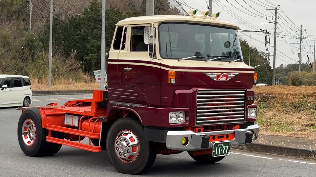 🆕【搬入②】アカツキ2026 チャリティイベント 日野HE ハイキャブ お宝車両の登場に会場騒然‼️