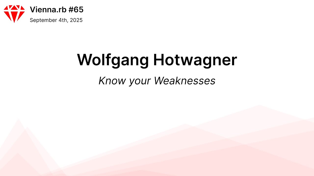 Wolfgang Hotwagner - Know your Weaknesses