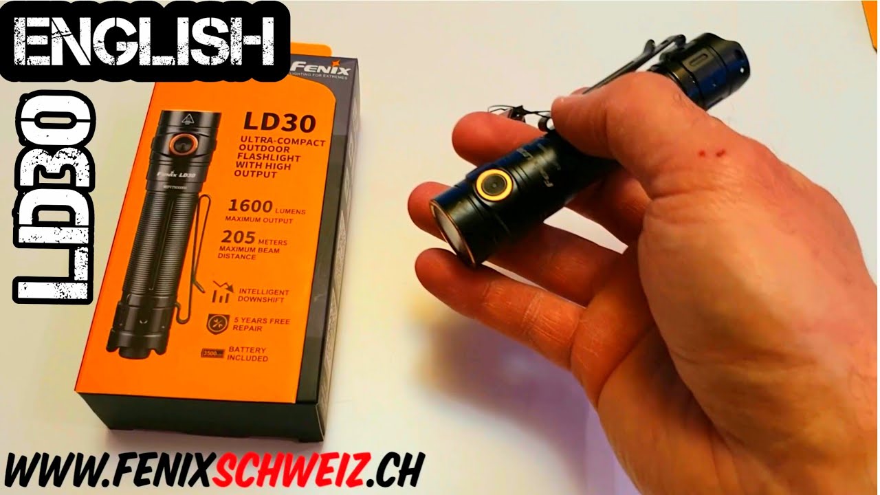 Fenix LD30 LED flashlight with 1600 lumens - quick presentation