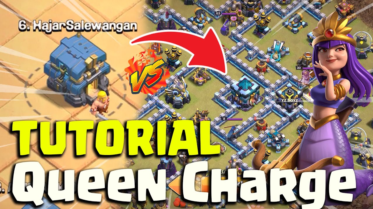 QUEEN CHARGE TUTORIAL TH12 VS TH13 ON CWL! | CLASH OF CLANS
