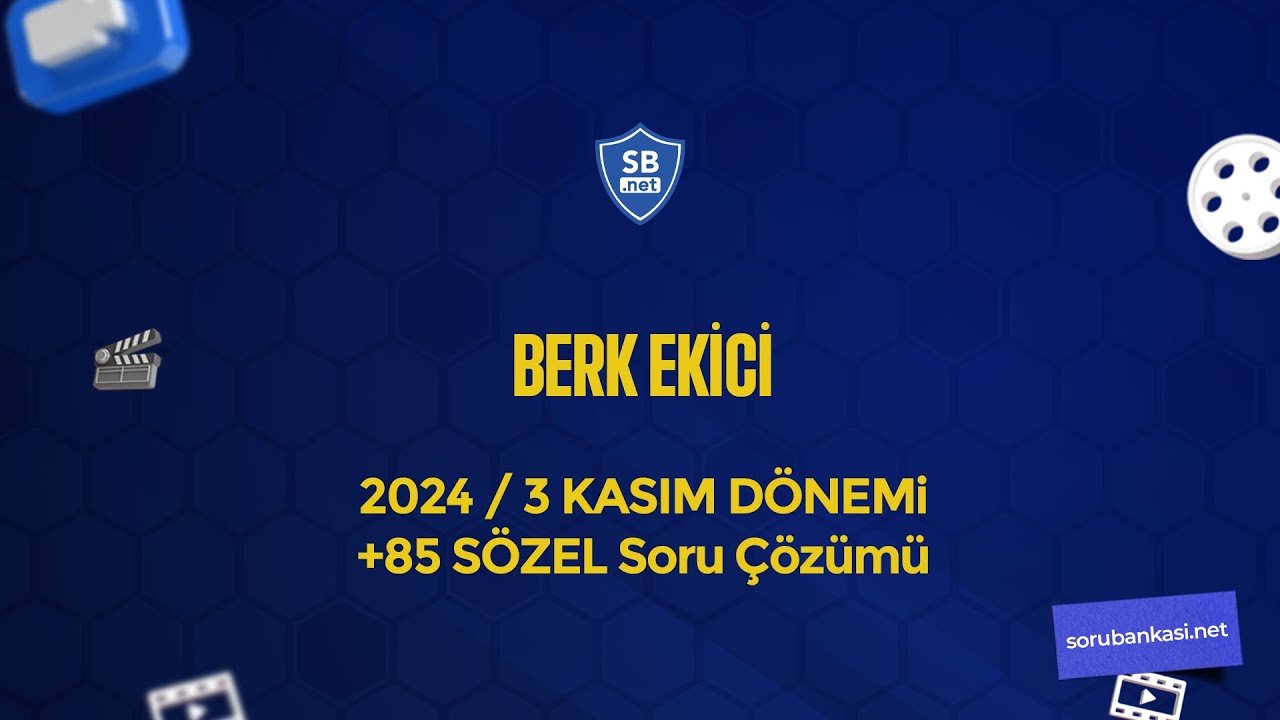 2024/3 ALES - Sözel +85 - Berk Ekici