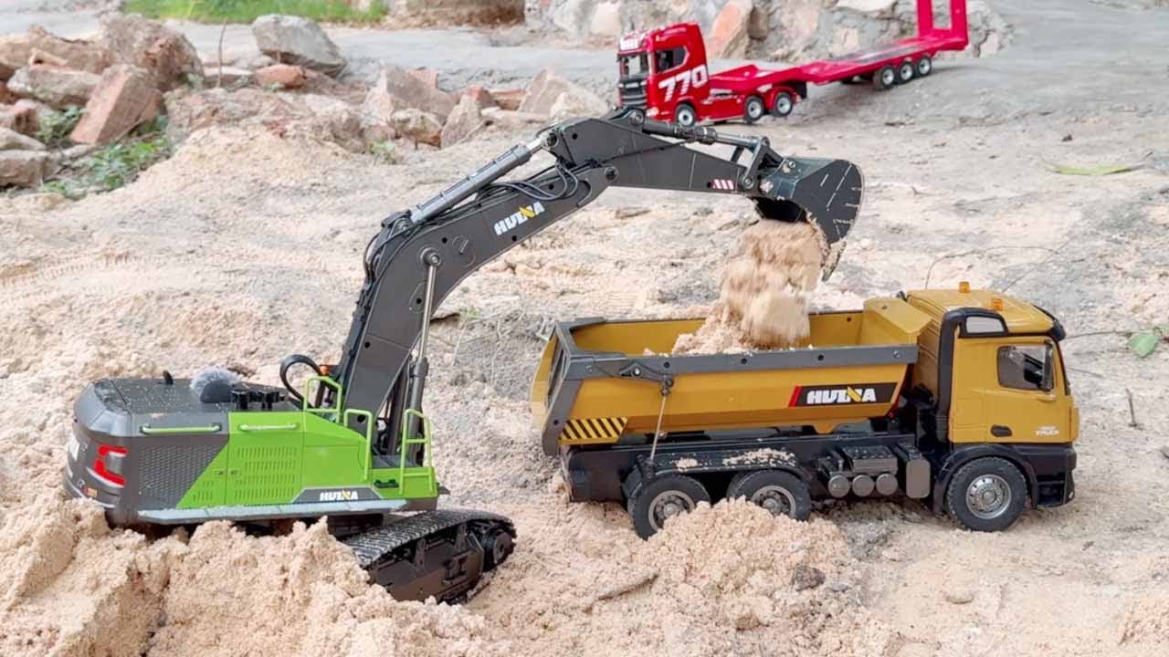 Unboxing RC Excavator Remote Control  - Excavator Remote Control Huina 1593