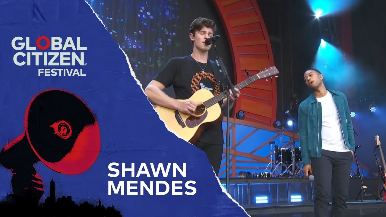 Shawn Mendes Performs Youth with John Legend | Global Citizen Festival NYC 2018