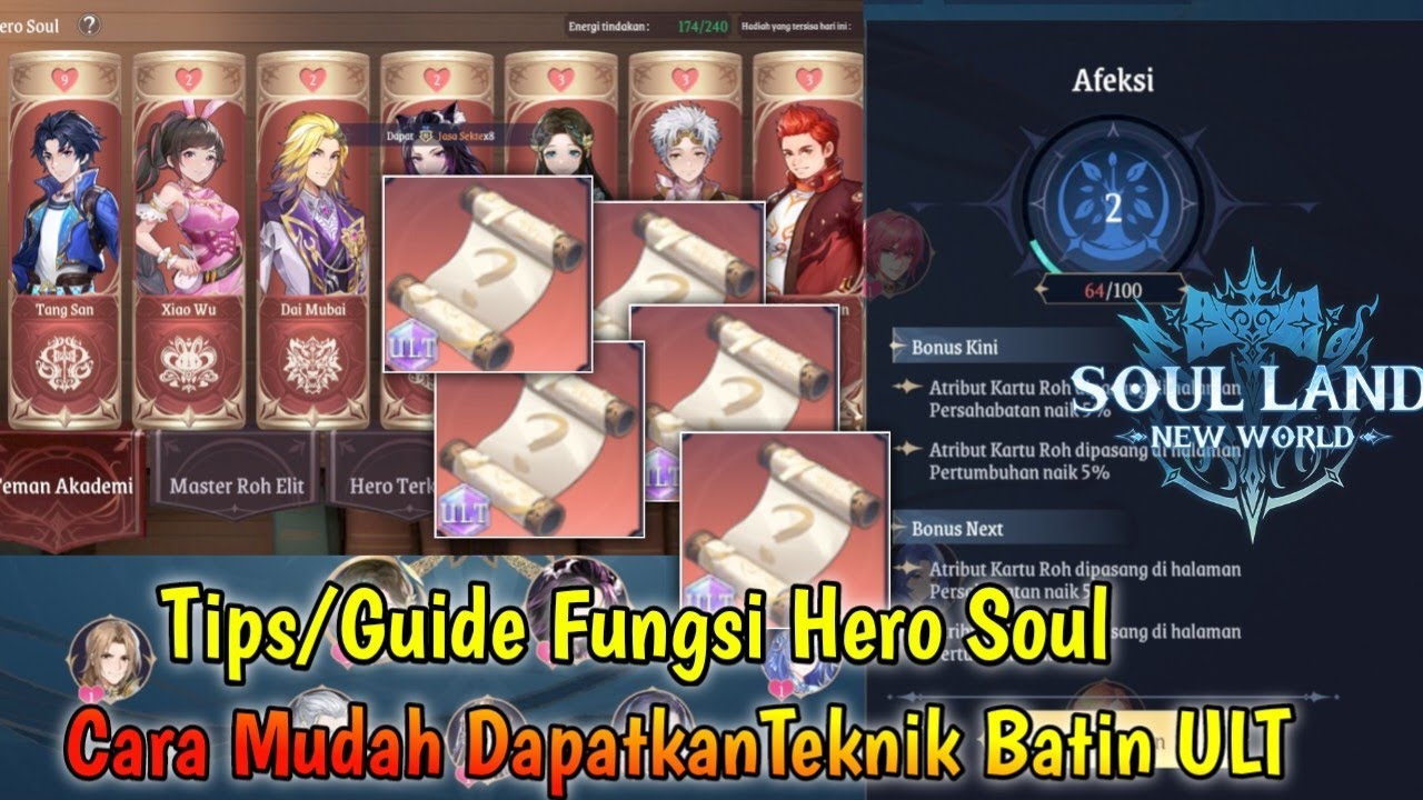 Cara Mudah Dapatkan Teknik Batin ULT | Guide Hero Soul - Soul Land New World Gameplay