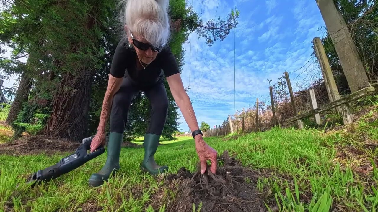 My 84 year old Mom still gardening and maintaining our property