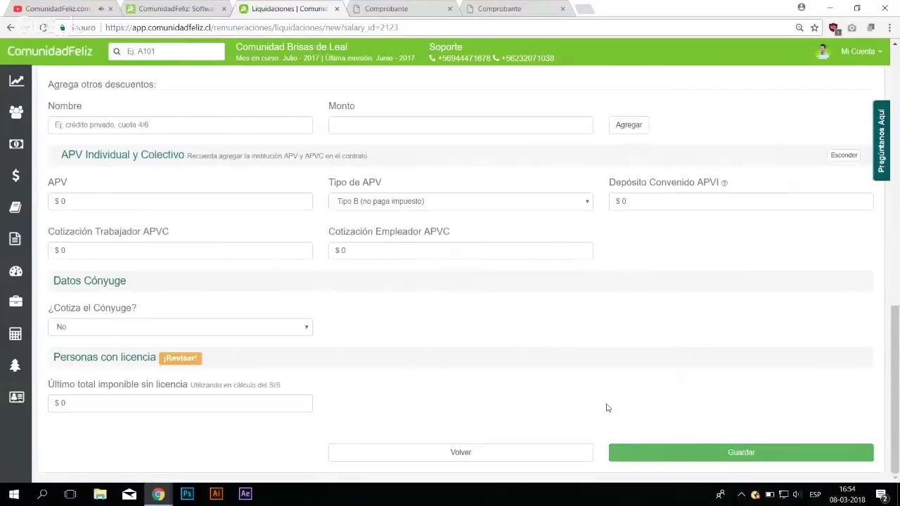 Modulo de Remuneraciones - ComunidadFeliz
