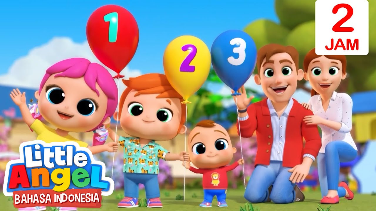 Berhitung Angka Satu Sampai Sepuluh | Little Angel | Kartun Edukasi Anak | Moonbug Kids Indonesia