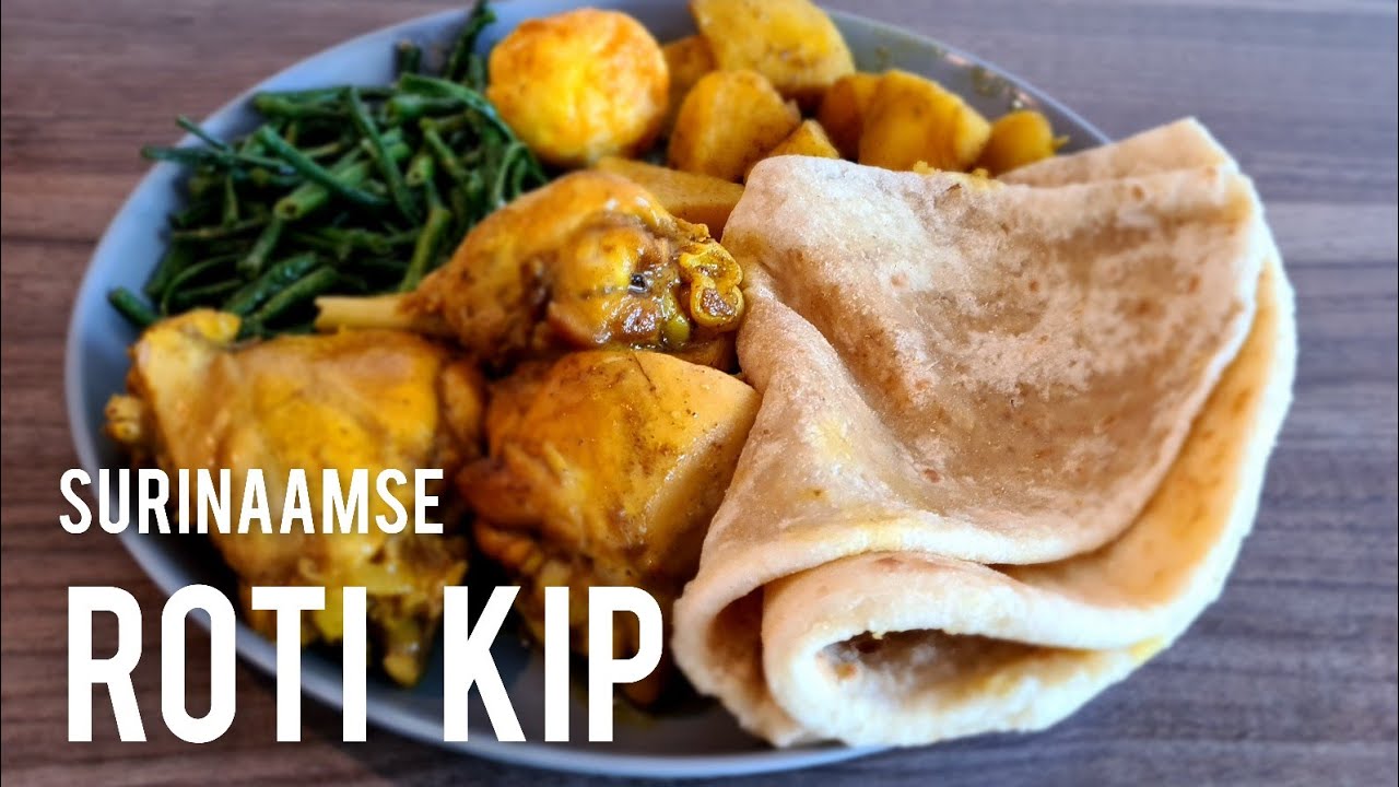 roti kip maken volledige recept|roti with chicken curry recipe|