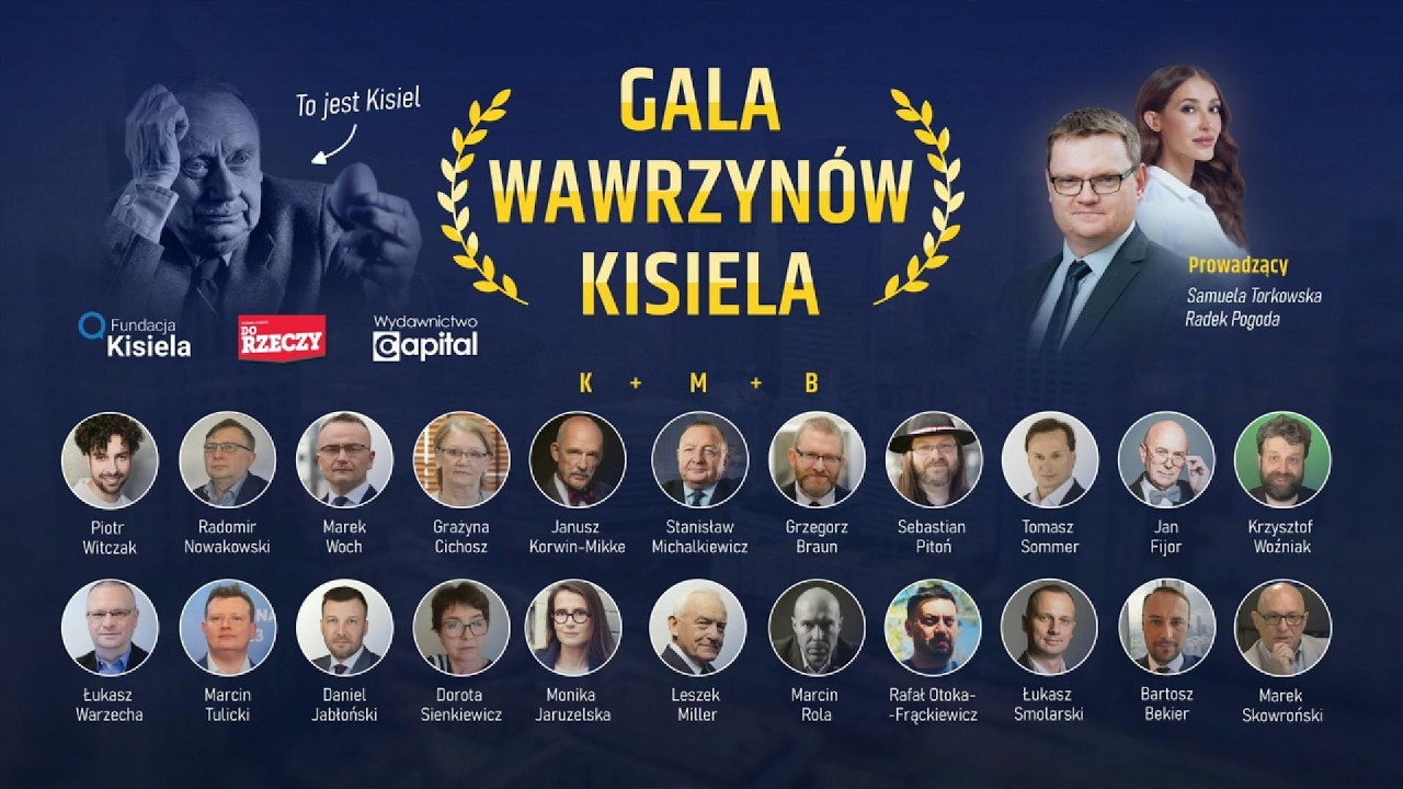 Gala Wawrzynów Kisiela 2026 – K+M+B + , Korwin, Michalkiewicz, Braun inni! To jest prawdziwy Kisiel!