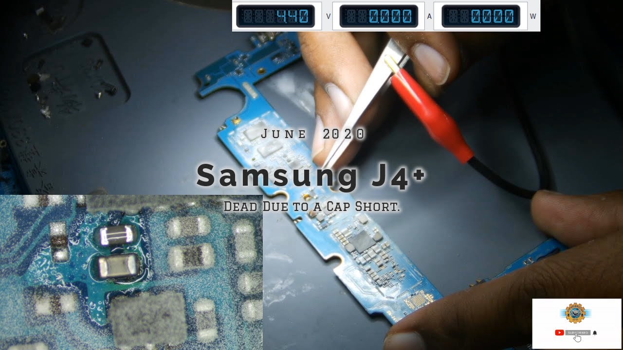 Samsung J4+ J415F Dead Due to a Cap Short.