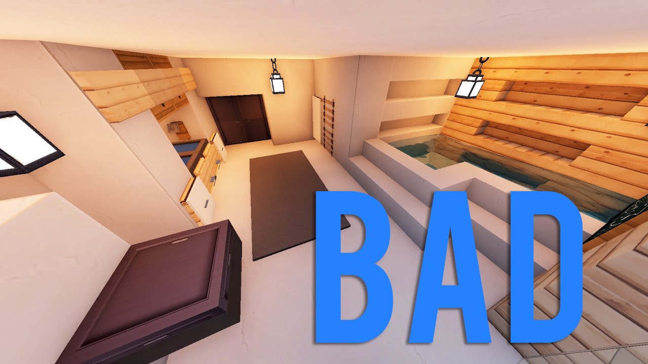 EINRICHTUNG - BADEZIMMER größte moderne Luxusvilla in MINECRAFT TUTORIAL [HAUS 287] Part 4