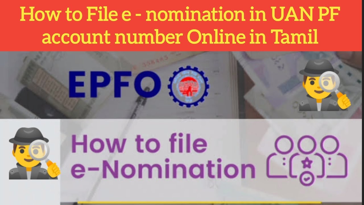 How to File e nomination in UAN PF account number Online in Tamil