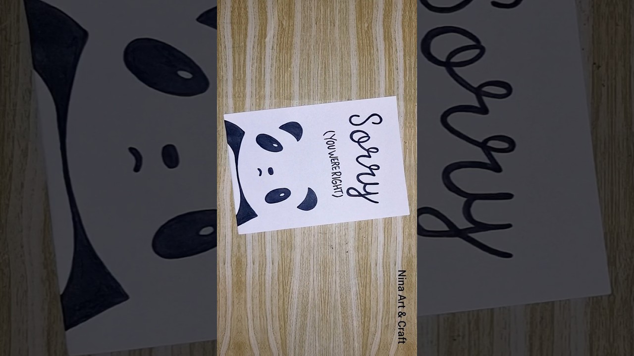 Sorry Card #shorts #youtubeshort #trending #greetingcard #ytshorts #drawing #viral #sorry
