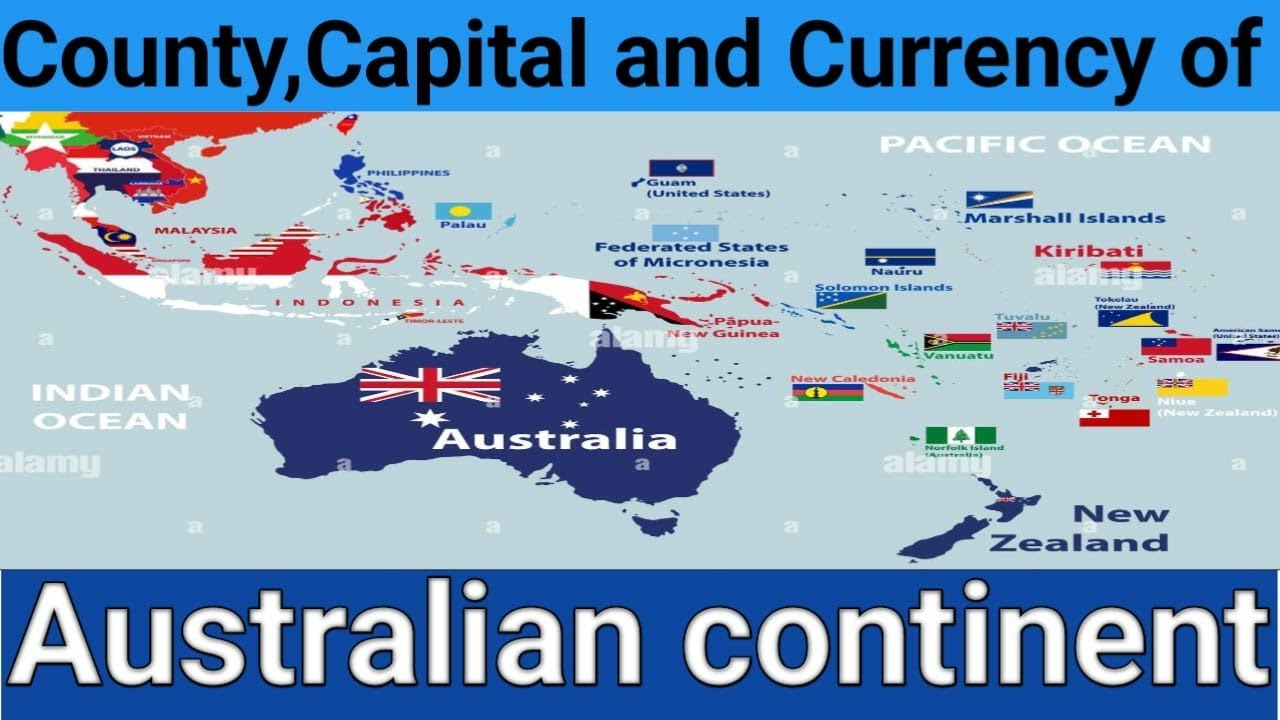 Country, Capital and Currency of Australian continent #theknowledgeocean #gk