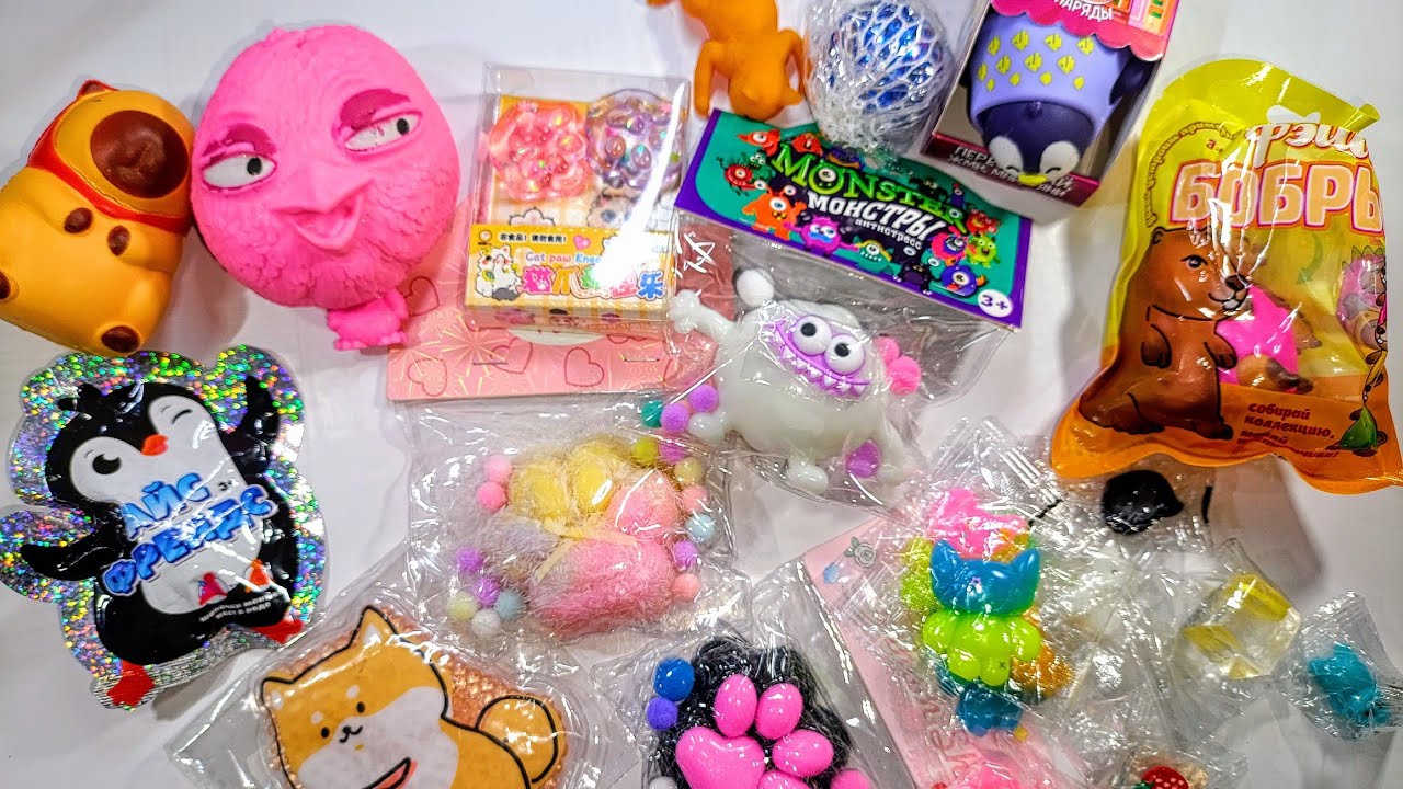 ASMR SQUISHY TABA Unboxing ASMR Squishes Mochi and Anti-Stress💓oddlysatisfaction 