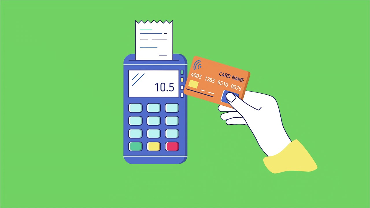 Making Payment With Credit Card Green Screen